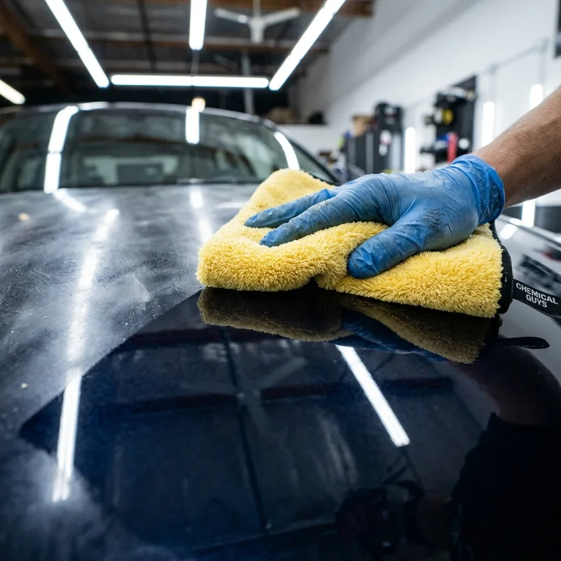 Step 3: Buff surface with yellow microfiber to showroom finish